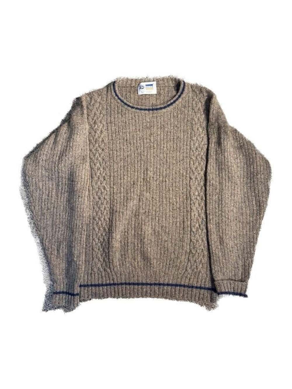 Arrow Dover Vintage Wool Blend Cable Knit Sweater Size L